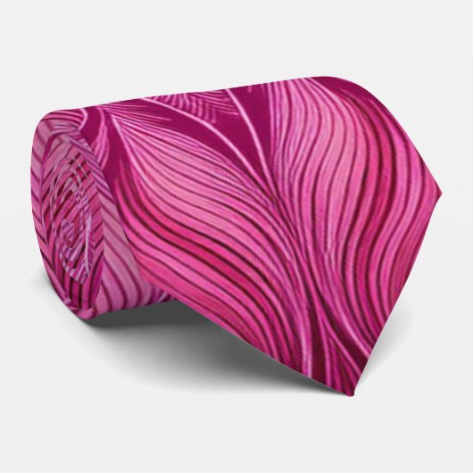 Pattern Batik Pink Stropdas (Opgerold)