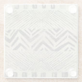 Pattern Bazaar - Geometrische vormen Glazen Onderzetter (Achterkant)