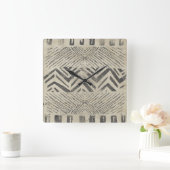 Pattern Bazaar - Geometrische vormen Vierkante Klok (Huis)