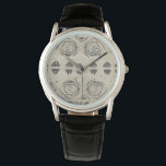 Pattern Bazaar - Rond en Geometrische vormen Horloge<br><div class="desc">Pattern Bazaar III van June Erica Vess. Biedt een ontwerp met geometrische en afgeronde vormen.</div>