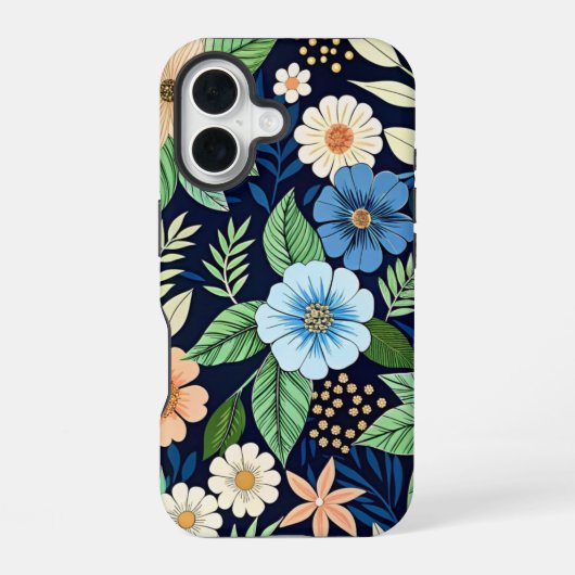 Pattern Beautiful wildflowers iPhone 16 Hoesje (Achterkant)