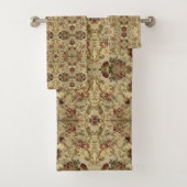  Pattern Beige Bourgogne Bad Handdoek (Insitu)