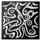 Pattern black and white tegeltje (Voorkant)