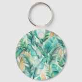 Pattern Boho Banana Leaves Sleutelhanger (Achterkant)