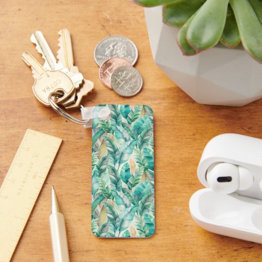 Pattern Boho Banana Leaves Sleutelhanger (Bureau)