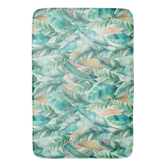 Pattern Boho Bananas Leaves Badmat (Voorkant Verticaal)