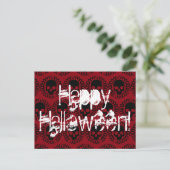Pattern Boo. Kies elke kleur Happy Halloween Briefkaart (Staand voorkant)