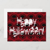 Pattern Boo. Kies elke kleur Happy Halloween Briefkaart (Voorkant / Achterkant)