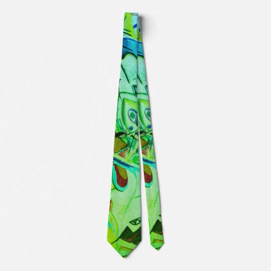 Pattern Business Modern Abstract Groen Stropdas (Voorkant)