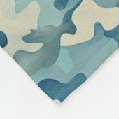 Pattern Camouflage Blue Fleece Deken (Hoek)