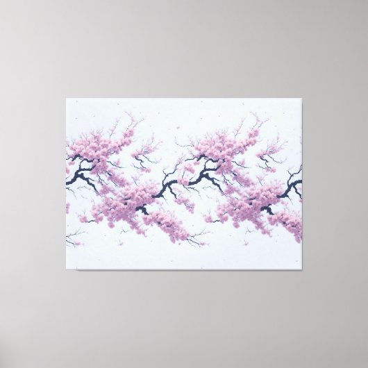 Pattern Cherry Blossoms Canvas Afdruk (Voorkant)