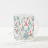 Pattern Christmas Scandinavian Matglas Koffiemok (Voorkant rechts)