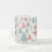Pattern Christmas Scandinavian Matglas Koffiemok (Voorkant links)