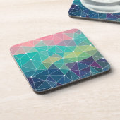 Pattern Colorful Inspiration Retro Cute Bier Onderzetter (Linkerzijde)