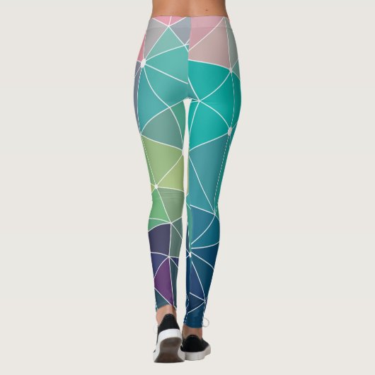 Pattern Colorful Inspiration Retro Cute Leggings (Achterkant)
