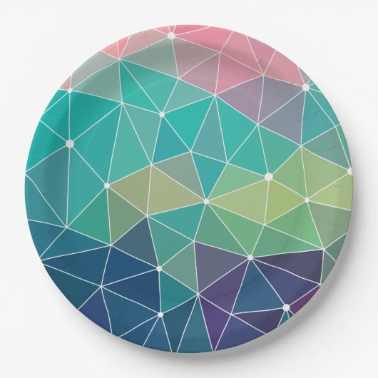 Pattern Colorful Inspiration Retro Cute Papieren Bordje (Voorkant)