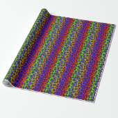 Pattern Colorful Inspiration Retro Tiger Cadeaupapier (Uitgerold)