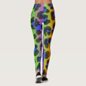 Pattern Colorful Inspiration Retro Tiger Leggings (Achterkant)