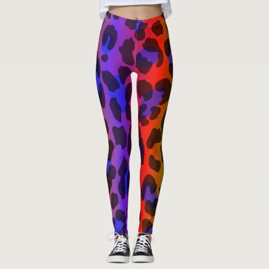 Pattern Colorful Inspiration Retro Tiger Leggings (Voorkant)