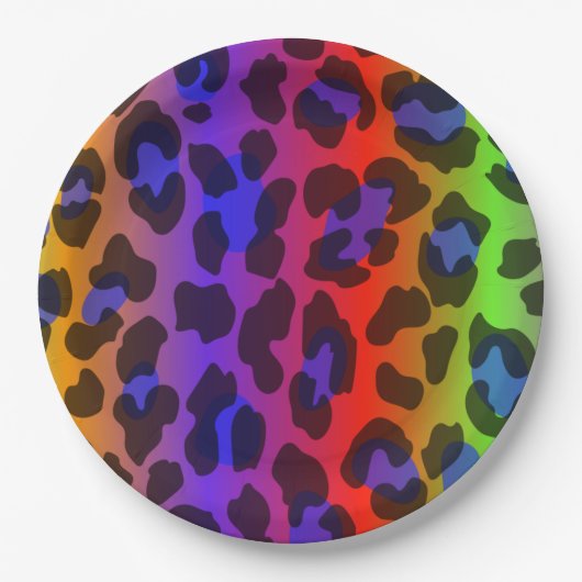 Pattern Colorful Inspiration Retro Tiger Papieren Bordje (Voorkant)