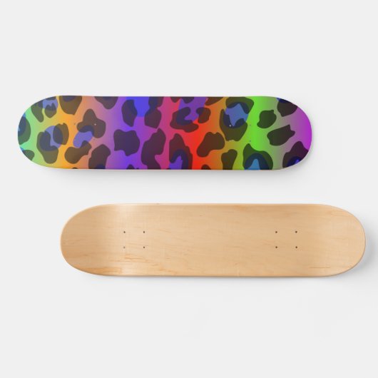 Pattern Colorful Inspiration Retro Tiger Persoonlijk Skateboard (Horizontaal)