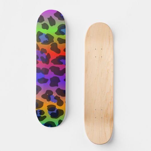 Pattern Colorful Inspiration Retro Tiger Persoonlijk Skateboard (Voorkant)