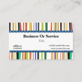 Pattern Colorful Office Manager Stripes Visitekaartje (Achterkant)