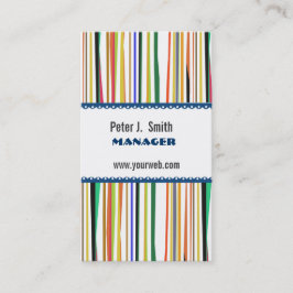 Pattern Colorful Office Manager Stripes Visitekaartje