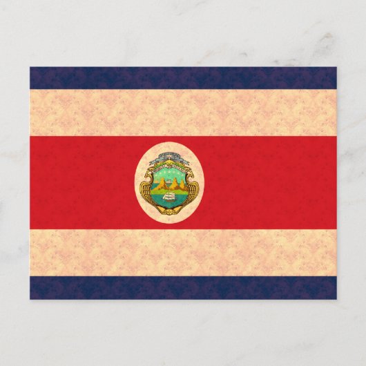 Pattern Costa Ricaanse vlag Briefkaart (Voorkant)