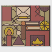 Pattern: cozy evening. Abstracische illustratie Cadeaupapier (Vlak)