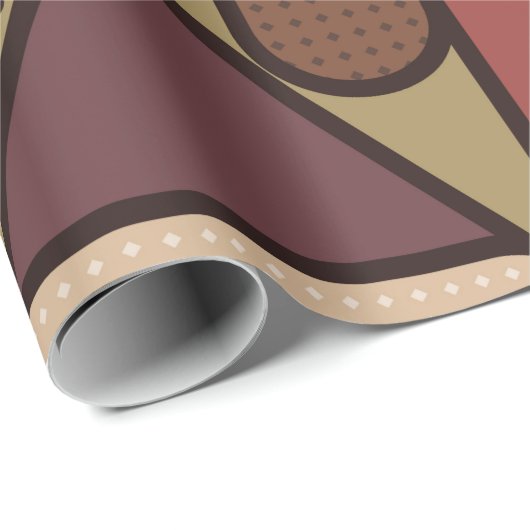 Pattern: cozy evening. Abstracische illustratie Cadeaupapier (Rol Hoek)