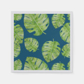 Pattern Cute Chic Banana Leaf Green Blue Servet (Voorkant)