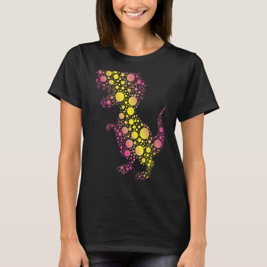 Pattern Dinosaur Colorful September International T-shirt (Voorkant)