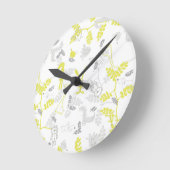 pattern displaying baby animals 2 ronde klok (Hoek)