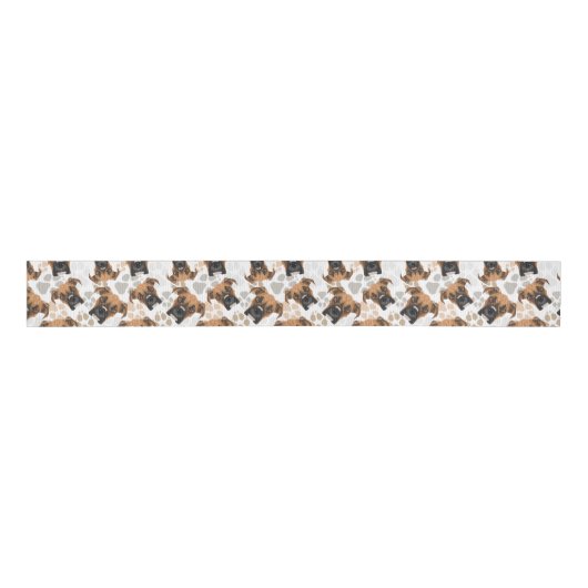 Pattern Dog paws Boxer Grosgrain Lint (Voorkant)