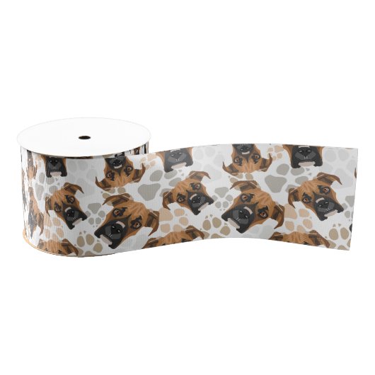 Pattern Dog paws Boxer Grosgrain Lint (Spoel)