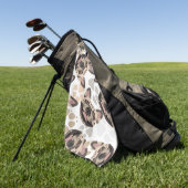 Pattern Dog Paws French Bulldog Golfhanddoek (Groen)