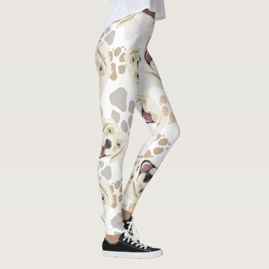 Pattern Dog Paws Golden Retriever Leggings (Rechts)