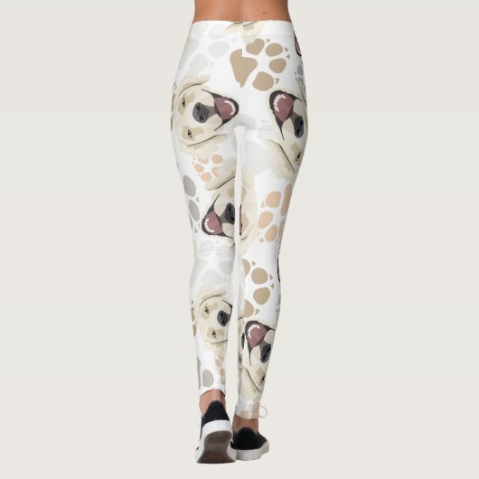 Pattern Dog Paws Golden Retriever Leggings (Achterkant)