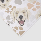 Pattern Dog Paws Golden Retriever Tissuepapier (Detail)