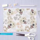 Pattern Dog Paws Golden Retriever Tissuepapier (Craft)