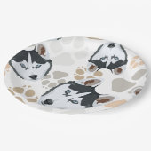Pattern Dog paws Husky Papieren Bordje (Gekanteld)