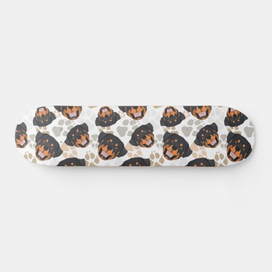 Pattern Dog Paws Rottweiler Persoonlijk Skateboard (Horizontaal)