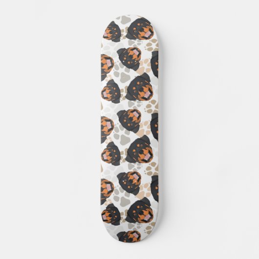 Pattern Dog Paws Rottweiler Persoonlijk Skateboard (Voorkant)