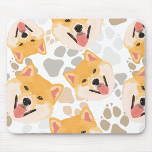 Pattern Dog Paws Shiba Inu Muismat
