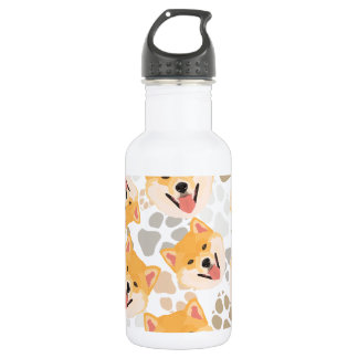 Pattern Dog Paws Shiba Inu Waterfles