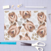Pattern Dog Paws Yorkshire Terrier Tissuepapier (Craft)