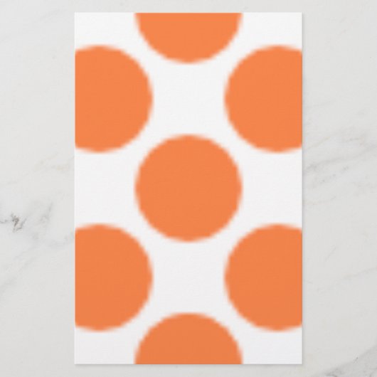 Pattern Dot Oranje Briefpapier (Voorkant)