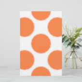 Pattern Dot Oranje Briefpapier (Staand voorkant)