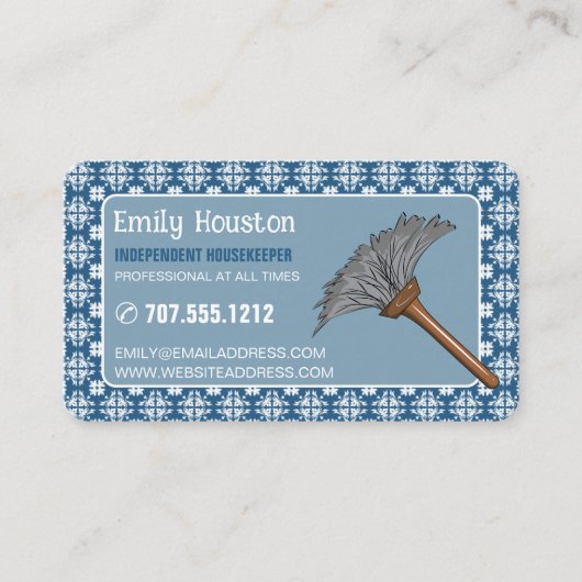  Pattern & Duster, portier, Maid Visitekaartje (Voorkant)